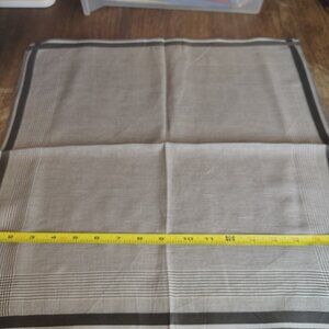 Vintage Japanese Scarf 18x18 Cotton Grey